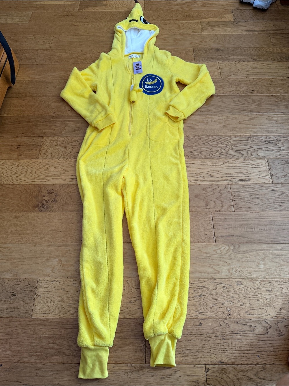 NWT - S - WEEKEND Edition -Yellow Banana Hooded Onesie Jumpsuit - Picture 2 of 11